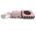 Mata piankowa puzzle Jolly 3x3 Shapes - Pink Grey