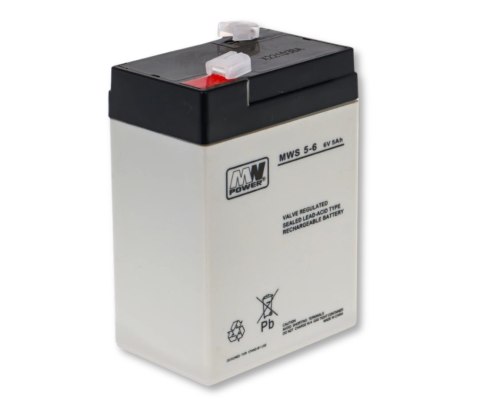 Akumulator AGM 6 V 5 Ah 3-5 lat 70 × 47 × 107 mm 0,80 kg Faston 187 MWS 5-6