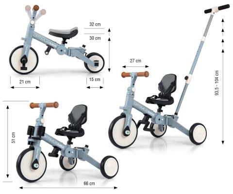 Milly Mally Rowerek 5w1 Optimus Max Denim