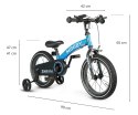 Qplay Rowerek Dziecięcy - Rowerek Biegowy Miniby 14 cali Blue