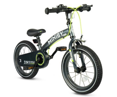 Qplay Rowerek Dziecięcy - Rowerek Biegowy Miniby 14 cali Grey