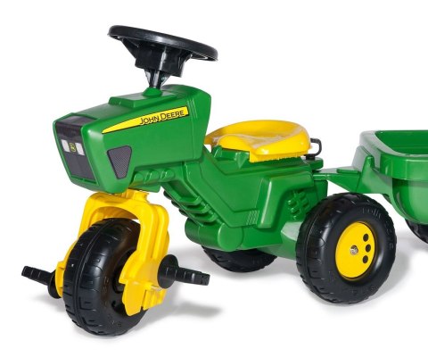 Rolly Toys 052769 Traktor Rolly-Kid John Deere 3-Kołowy z Przyczepą