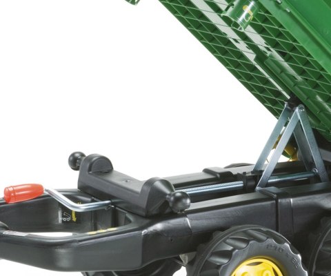 Rolly Toys 122004 Przyczepa Rolly-Mega Trailer jasno zielona, żółte koła, 2-osie