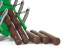 Rolly Toys 122158 Przyczepa Rolly-Timber Zielona do przewozu drzew, 2-osie