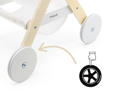 Viga 44236 PolarB Drewniana spacerówka dla lalek