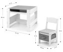 Milly Mally Zestaw mebli - Stolik i dwa krzesełka Sven Plus White