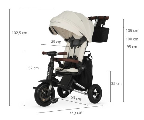 Qplay Rowerek Trójkołowy Nova Deluxe Beige