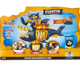 Magic Box Toys 60141000 Piratix King Shark Golden Teeth Złoty Rekin z Klatką