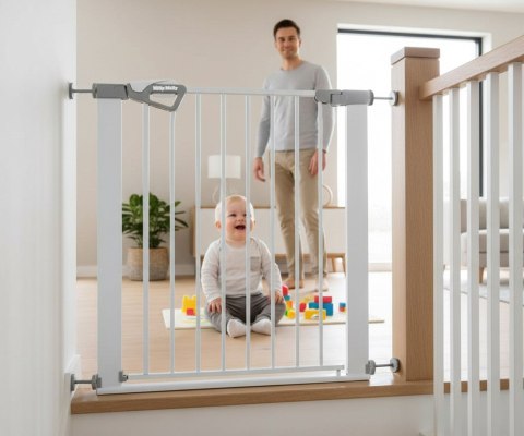 Milly Mally Bramka zabezpieczająca Barierka na schody Guardy 83 White