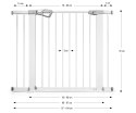 Milly Mally Bramka zabezpieczająca Barierka na schody z rozszerzeniami Guardy 104 White