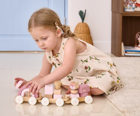 Viga 44269 PolarB Drewniany pociąg z elementami do układania