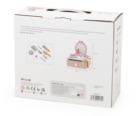 Viga 44271N PolarB Drewniana toaletka z akcesoriami do zabawy