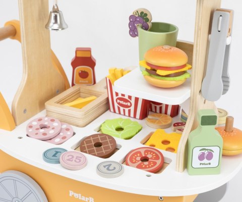 Viga 44280 PolarB Mały Burger Bar - Drewniany Wózek Kulinarny