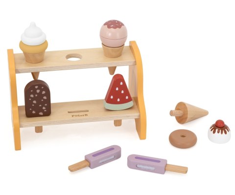 Viga 44293 PolarB Drewniany zestaw lodów - mała lodziarnia