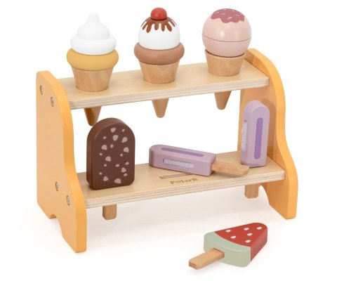Viga 44293 PolarB Drewniany zestaw lodów - mała lodziarnia