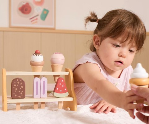 Viga 44293 PolarB Drewniany zestaw lodów - mała lodziarnia