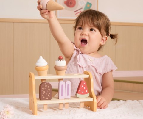 Viga 44293 PolarB Drewniany zestaw lodów - mała lodziarnia