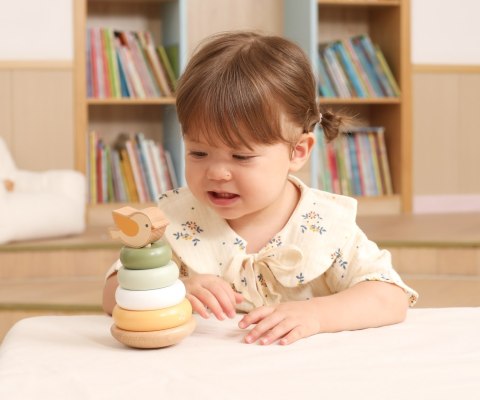 Viga 44298 PolarB Drewniana wieża do układania - Ptaszek