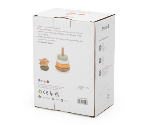 Viga 44298 PolarB Drewniana wieża do układania - Ptaszek