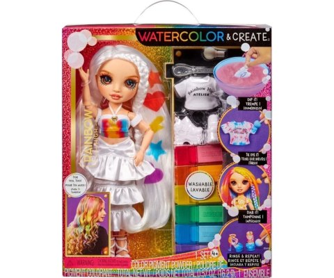 MGA 507598 Rainbow High Watercolor And Create Lalka Do Malowania Z Brązowymi Oczami