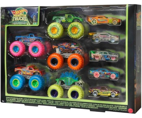 Mattel HCB57 Hot Wheels Monster Trucks Zestaw Świecący w Ciemności