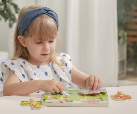 Viga 50840 Drewniane puzzle z uchwytami - zwierzęta Afryki