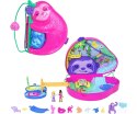 Mattel HRD40 Polly Pocket Kompaktowa Torebka Rodzina Leniwców