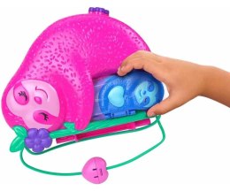 Mattel HRD40 Polly Pocket Kompaktowa Torebka Rodzina Leniwców
