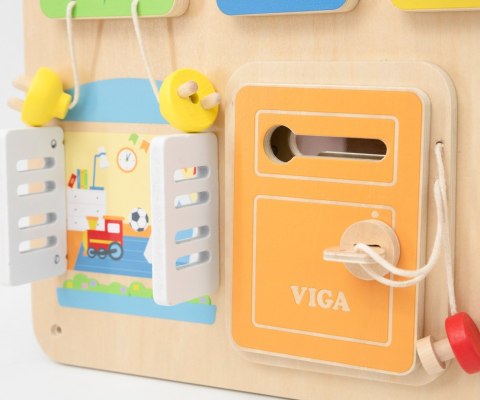 Viga 44823 Drewniana Tablica Manipulacyjna Domek Odkrywania i Nauki