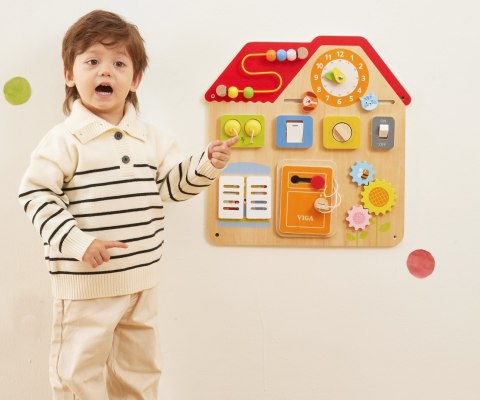 Viga 44823 Drewniana Tablica Manipulacyjna Domek Odkrywania i Nauki