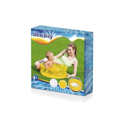 BESTWAY 51112 MINI BASENIK TRANSPARENTNY 64cm x 24cm ŻÓŁTY