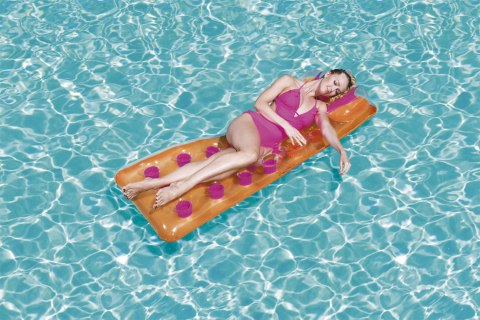 Bestway 43015 DMUCHANY MATERAC PLAŻOWY 188cm x 71cm POMARAŃCZ