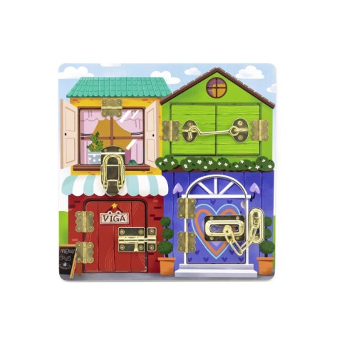 Viga 44653 Tablica manipulacyjna otwórz i zamknij - Domek