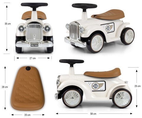 Milly Mally Pojazd Royce White