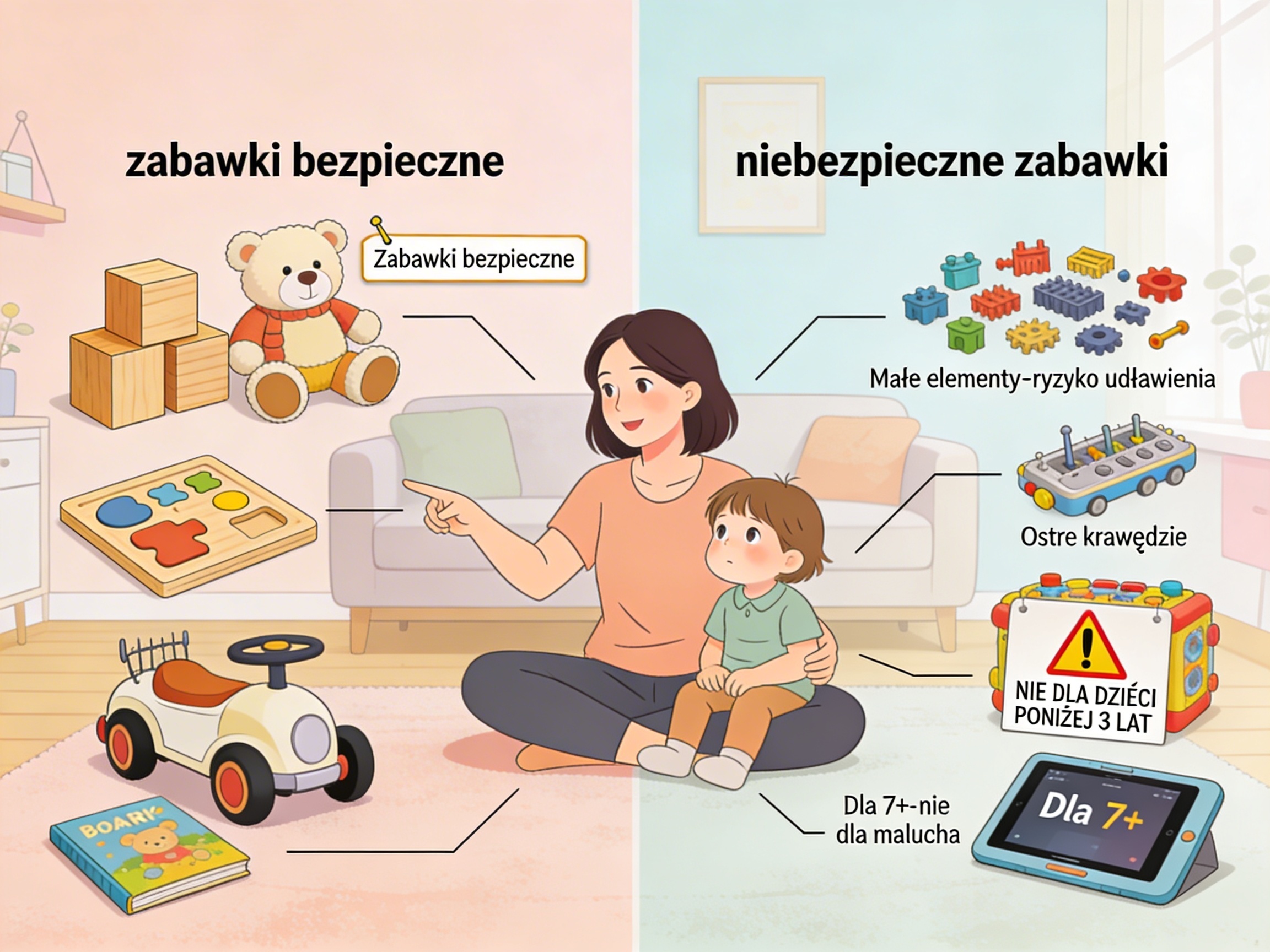 Czy są jakieś zabawki, których 3-latek powinien unikać?